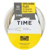 Time 13 Strand Figure 8 Twin Speaker Cable 0.2mm² White 10m