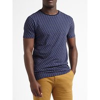Scotch & Soda Short Sleeve Crew Neck T-Shirt, Blue Pattern