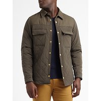 Scotch & Soda Contrast Panelled Quilted Jacket, Army