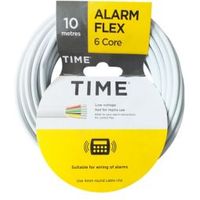 Time 6 Core Low Voltage Flexible Alarm Cable 0.2mm² White 10m