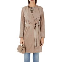 Marc Cain Faux Suede Coat, Rose Taupe