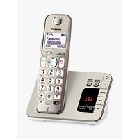 Panasonic KX-TGE220EN Big Button Digital Cordless Telephone With 1.8 LCD Screen, Nuisance Call Blocker And Answering Machine, Single DECT, Metallic