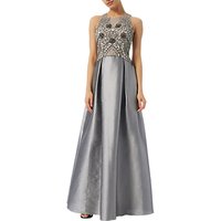 Adrianna Papell Iridescent Bead Gown, Dove Grey