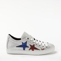 AND/OR Esfir Star Lace Up Trainers, Silver