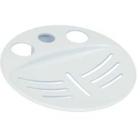 Triton Shower Accessories White19mm Rail Mounted Soap Dish