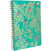 Sara Miller A4 Birds Notebook, Turquoise