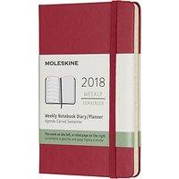 Moleskine 12-Month Pocket Weekly Hard Cover Diary/Notebook 2018