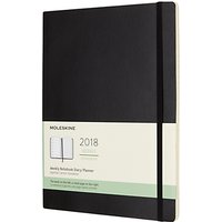 Moleskine 12-Month Extra Large Weekly Soft Cover Diary/Notebook 2018, Black