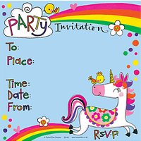 Rachel Ellen Unicorn Invitations, Pack Of 8