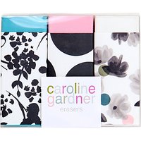 Caroline Gardner Rose Tinted Erasers, Pack Of 3