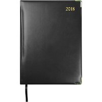 Collins Classic Compact 2018 Desk Diary, Black