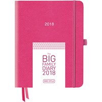 Mum's Office Big Family Diary 2018, Pink