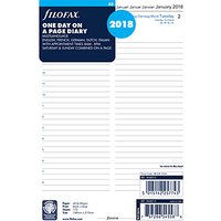 Filofax Day Per Page 2018 Diary Inserts, 5 Language, A5