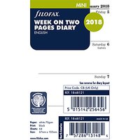 Filofax Week On 2 Pages 2018 Diary Inserts, Mini