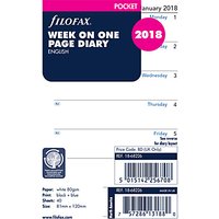 Filofax Week Per Page 2018 Diary Inserts, Pocket