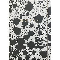 Portico A4 Black Splat Notebook