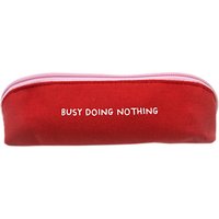 Gemma Correll Busy Doing Nothing Pencil Case, Red
