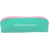 Gemma Correll Busy Doing Nothing Pencil Case, Blue