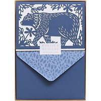 Portico Laser Cut Bear Notecards, Box Of 10