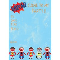 Paper Salad Superhero Boys Party Invitations, Pack Of 6