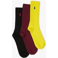 Polo Ralph Lauren Ribbed Socks Gift Box, Pack Of 3, Multi