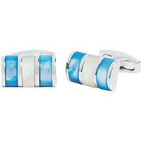 Simon Carter Mop Curve Cufflinks, Blue/White