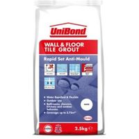 Unibond Rapid Set Flexible White Wall & Floor Tile Grout (W)2.5kg
