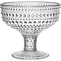 Iittala Kastehelmi Footed Bowl, H10cm, Clear