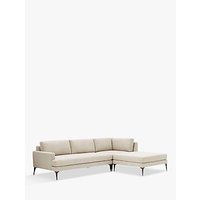 West Elm Andes Large 3 Seater LHF Sectional Sofa, Twill/Stone