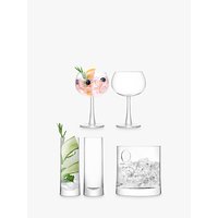 LSA International Gin Glasses And Ice Bucket Gift Set, Clear, 5 Pieces