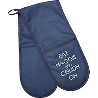 Eat Haggis & Ceilidh On Oven Glove, Navy