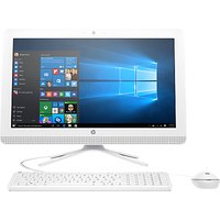 HP All-in-One 22-b020na All-in-One PC, Intel Pentium, 8GB, 1TB HDD, 21.5, Snow White