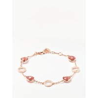 John Lewis Gemstones Circle Chain Bracelet, Rose Gold/Quartz