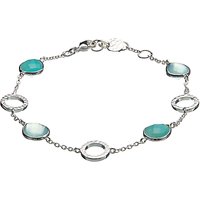 John Lewis Gemstones Circle Aqua Amazonite Bracelet, Silver