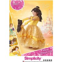 Simplicity Children's Disney Princess Dress Sewing Pattern, 8407