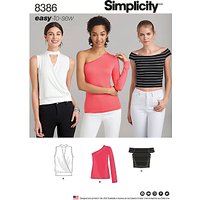 Simplicity Women's Tops Sewing Pattern, 8386