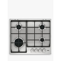 AEG HG654351SM Integrated Gas Hob, Stainless Steel