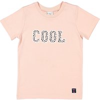 Polarn O. Pyret Children's Cool Cow Print T-Shirt, Pink