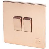 Varilight 10A 2-Way Double Anti-Microbial Copper Light Switch