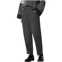 Toast Wool Cotton Pull On Trousers, Charcoal