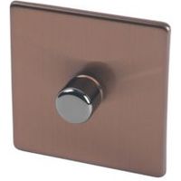 Varilight 2-Way Single Brushed Bronze Dimmer Switch