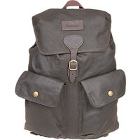 Barbour Wax Cotton Beaufort Backpack, Olive