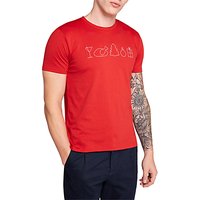 HYMN Christmas Embroidery T-Shirt, Red