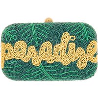 From St Xavier Paradise Box Clutch, Green/Yellow