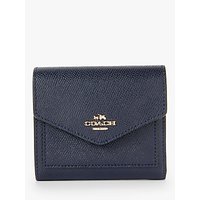 Coach Crossgrain Leather Small Purse, Navy
