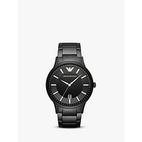 Emporio Armani AR11079 Men's Date Bracelet Strap Watch, Black