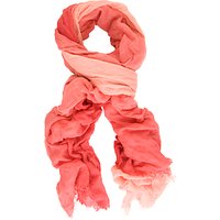 Chesca Colour Block Voile Scarf, Red/Coral