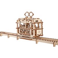 UGears Mechanical Model Tram Wood Puzzle