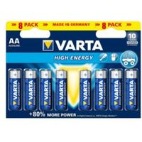 Varta High Energy AA Alkaline Battery Pack Of 8