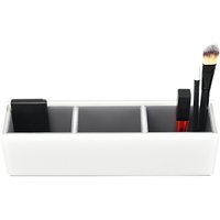 Stackers Sleek Large Glass Cosmetic Tidy, White